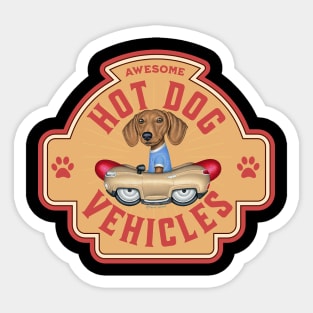 Awesome Dachshund Hot Dog Vehicles Sticker